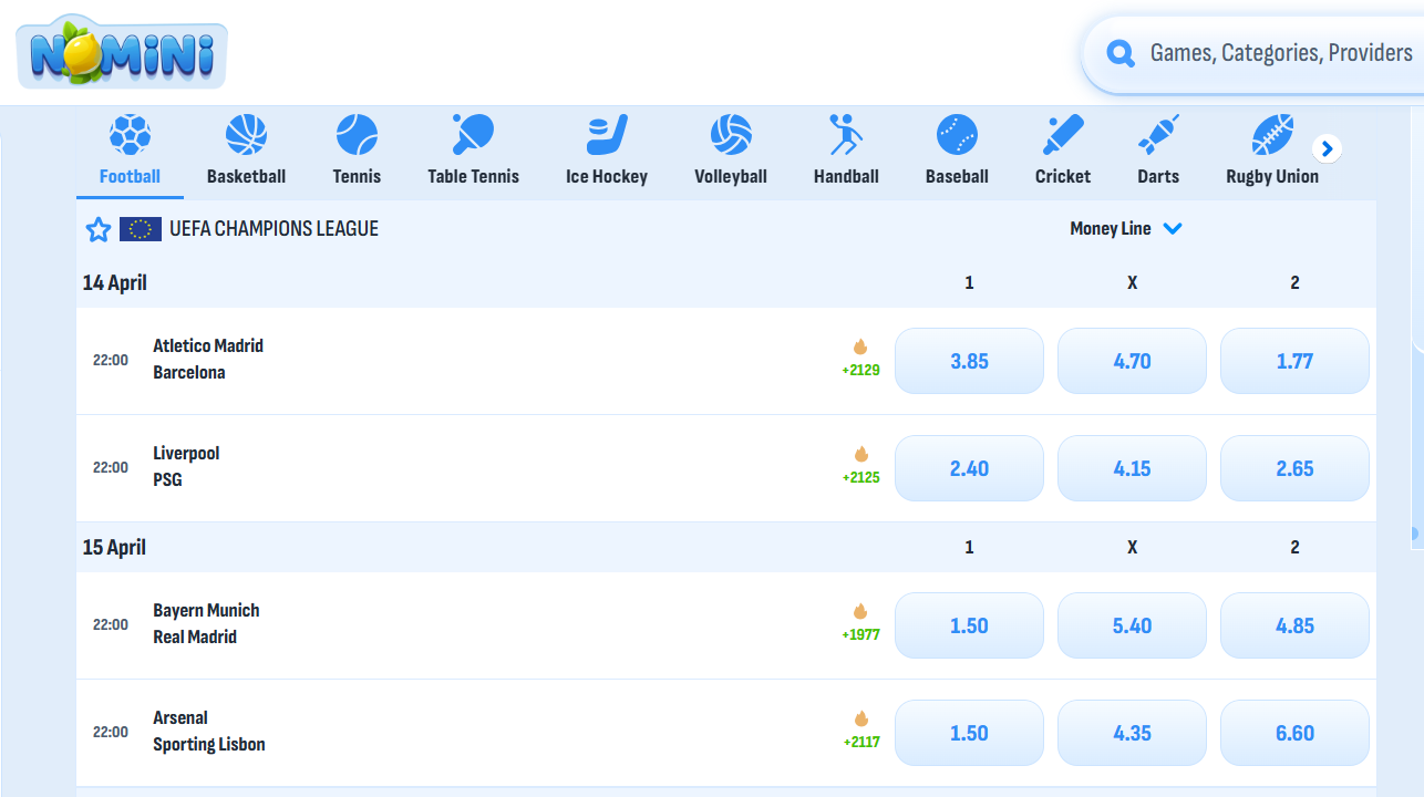 nomini sport betting